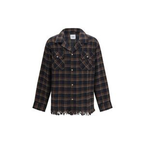 FOUND Blue Cotton Pattern Men's Shirt